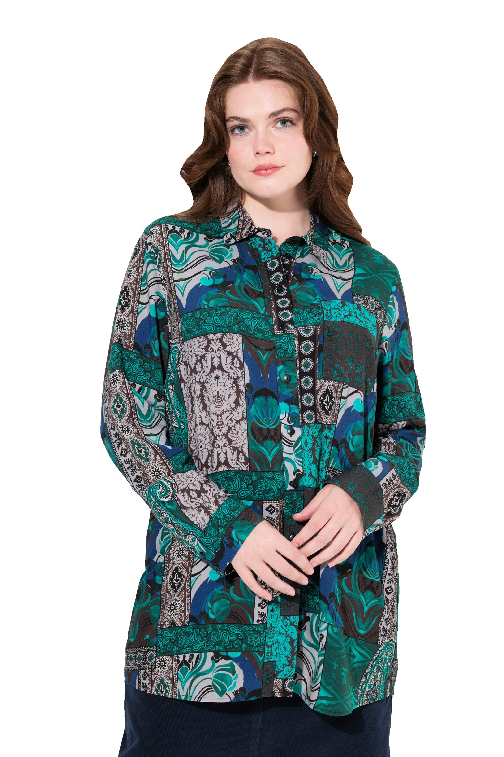 Ulla Popken Bluse in Mischfarben: Vorderseite