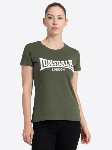 LONSDALE Футболка 'CARTMEL' в Зеленый: спереди