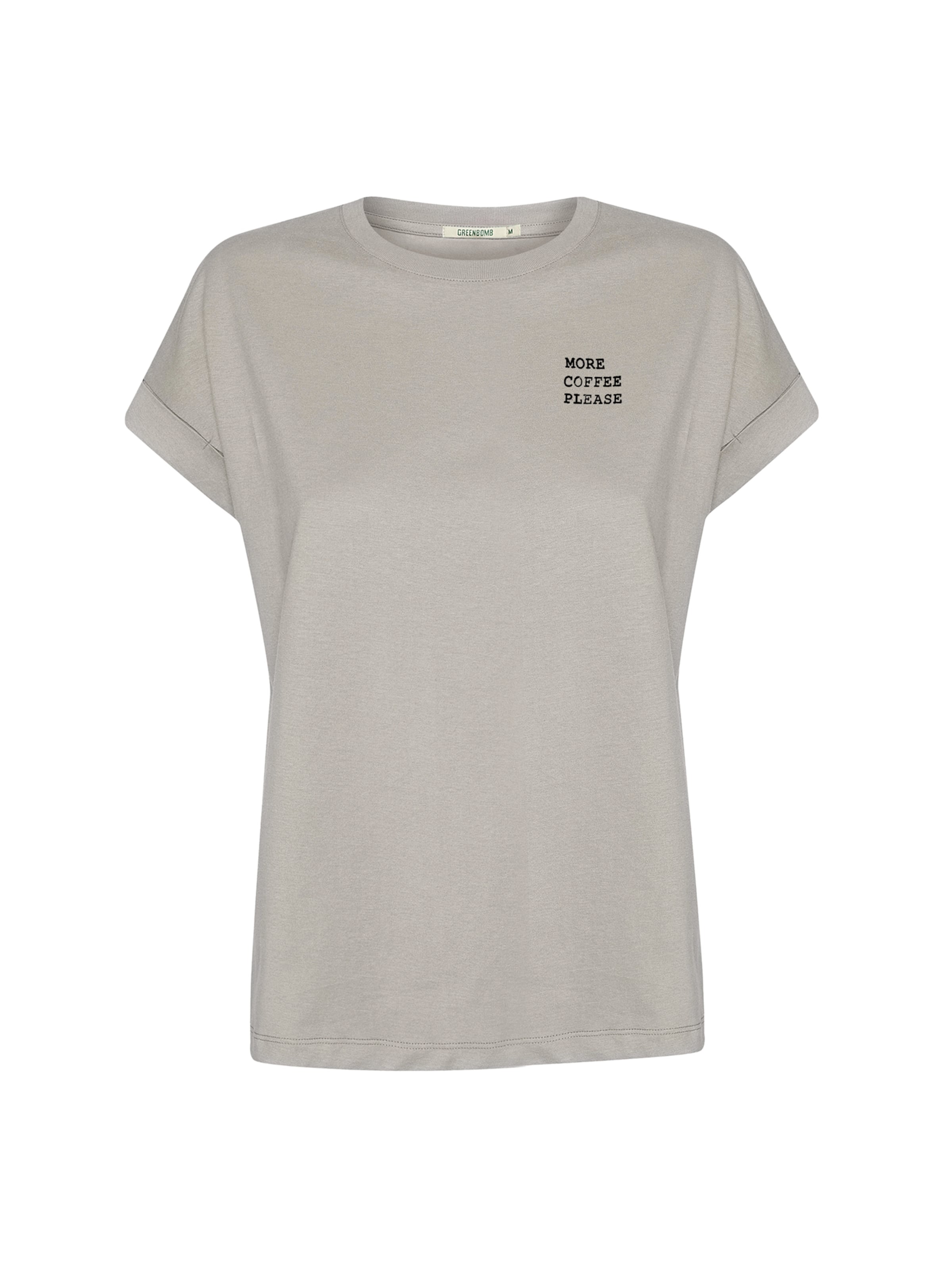 Maglietta ' Loony Dog Coffee ' di GREENBOMB in grigio: frontale