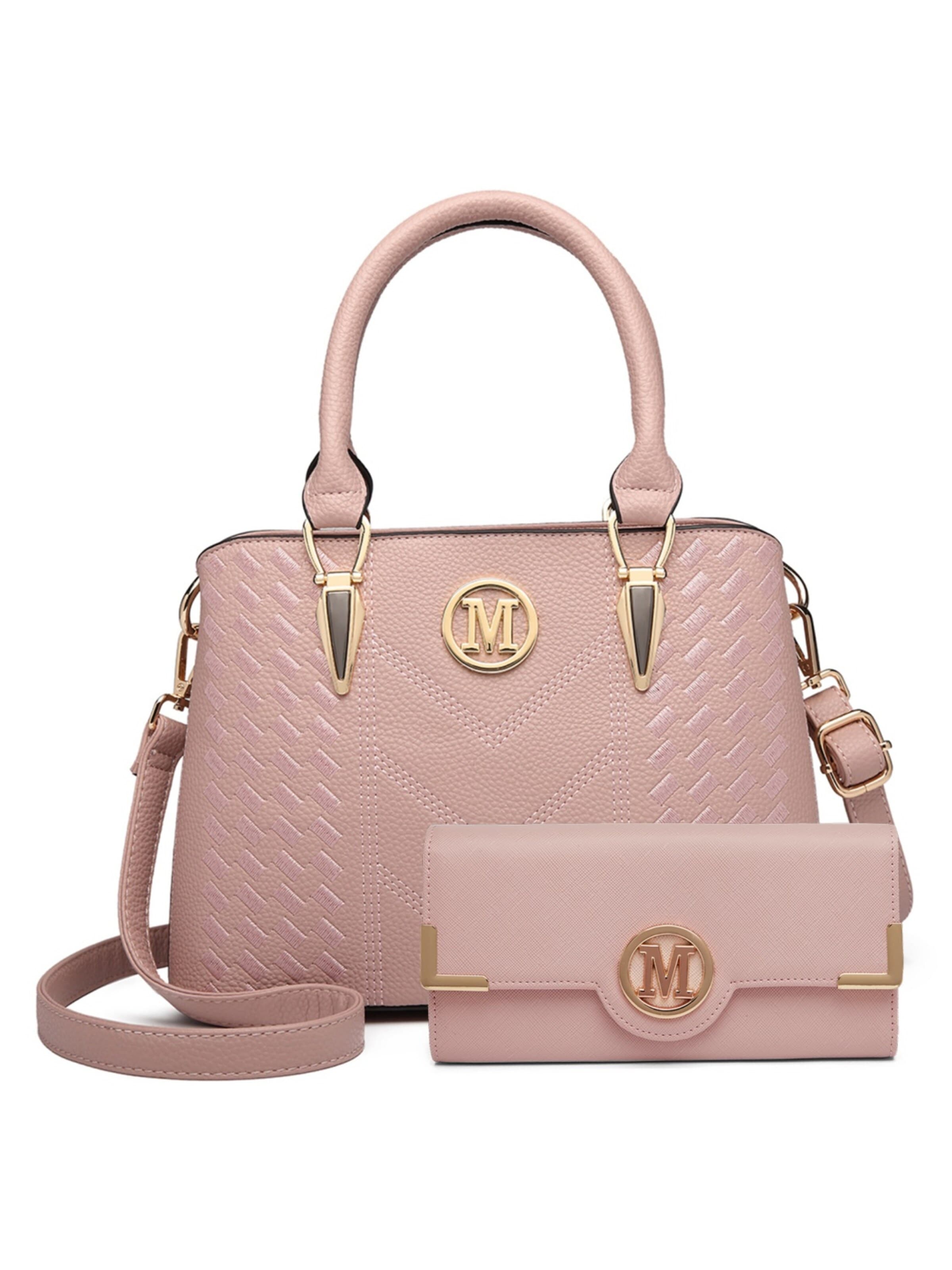 Miss Lulu Shoulder Bag in Pink: front