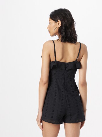 Tuta jumpsuit 'Broderie' di Nasty Gal in nero