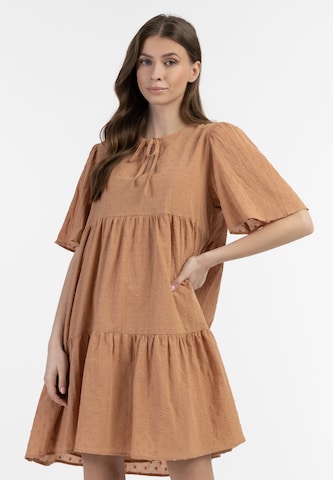 DreiMaster Vintage Summer Dress in Brown: front