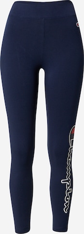 Champion Authentic Athletic Apparel Skinny Workout Pants in Blue: front