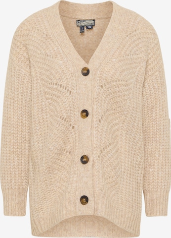 Cardigan 'Imane' DreiMaster Vintage en beige : devant