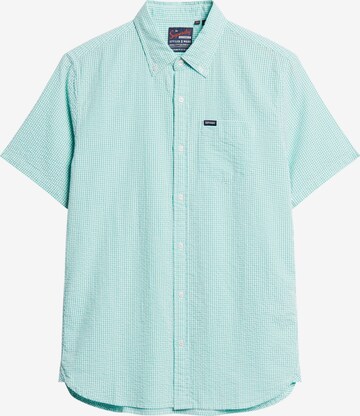 Superdry Regular fit Button Up Shirt in Blue: front