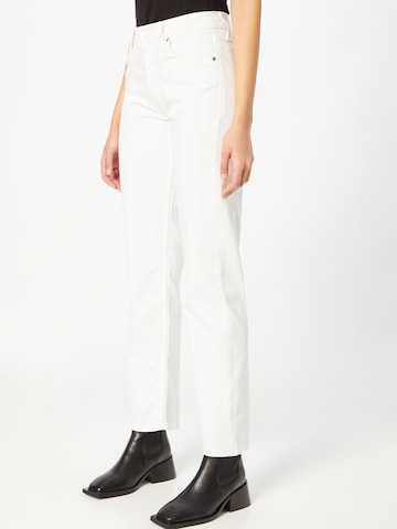 Calvin Klein Regular Jeans in Wit: voorkant