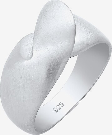 ELLI Ring 'Geo' in Zilver: voorkant