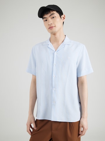 Kronstadt Comfort Fit Skjorta 'Montes' i blå: framsida