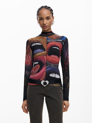 Desigual Gürtel 'Heart' in Schwarz: Vorderseite