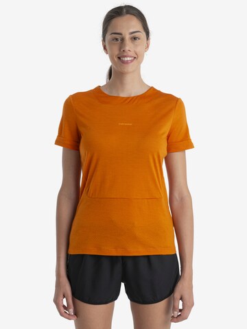 ICEBREAKER Funkční tričko 'ZoneKnit' – oranžová: přední strana