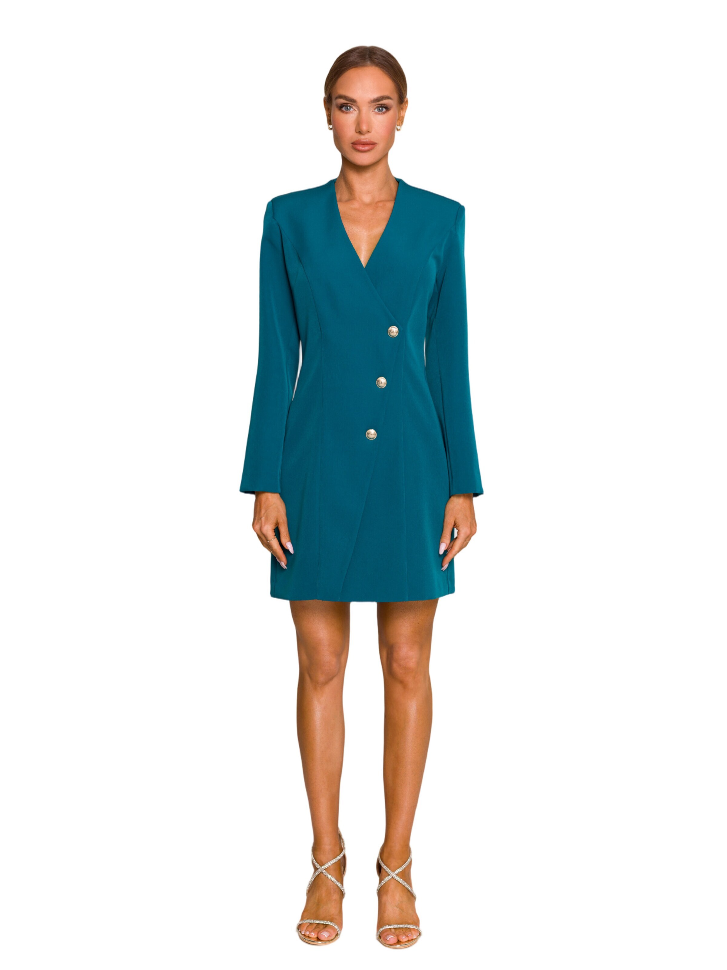 Rochie 'Sukienka żakietowa ze złotymi guzikami' de la made of emotion pe verde