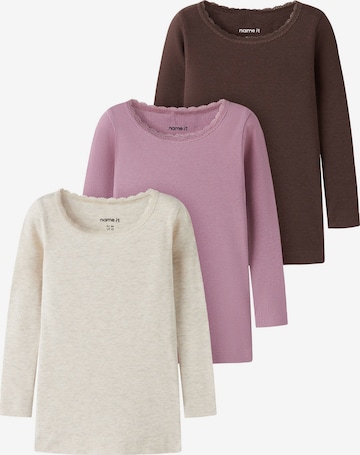 T-Shirt NAME IT en beige : devant