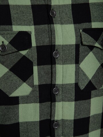 King Kerosin Regular fit Button Up Shirt in Green