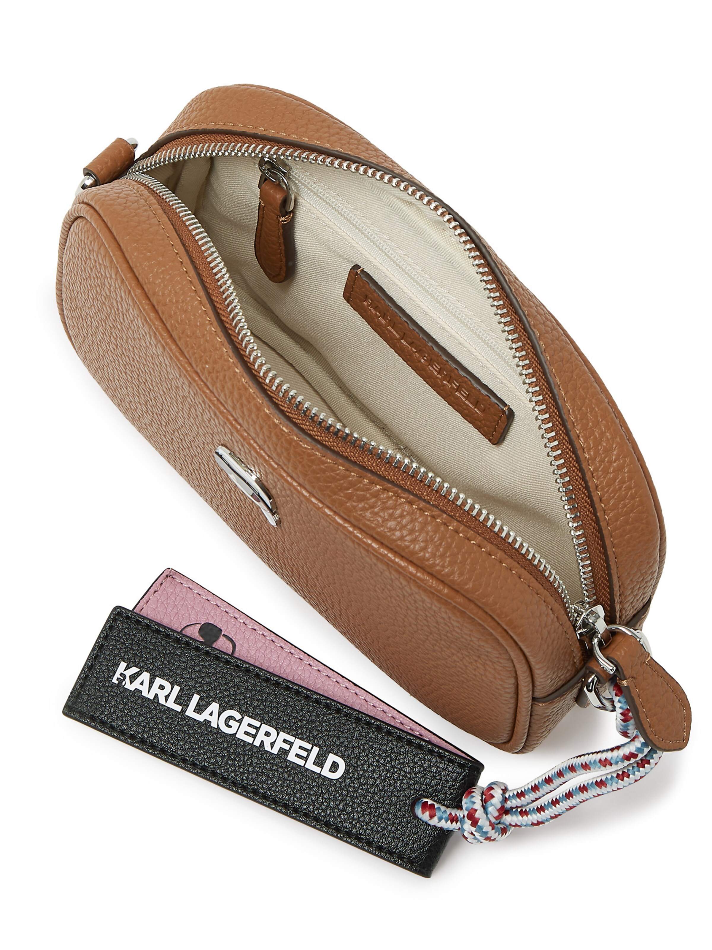 Karl Lagerfeld Сумка через плечо 'Ikon Pebble' в Коричневый