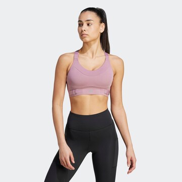 ADIDAS PERFORMANCE Bustier Sport-BH 'Collective Power Fastimpact Luxe' in Pink: Vorderseite