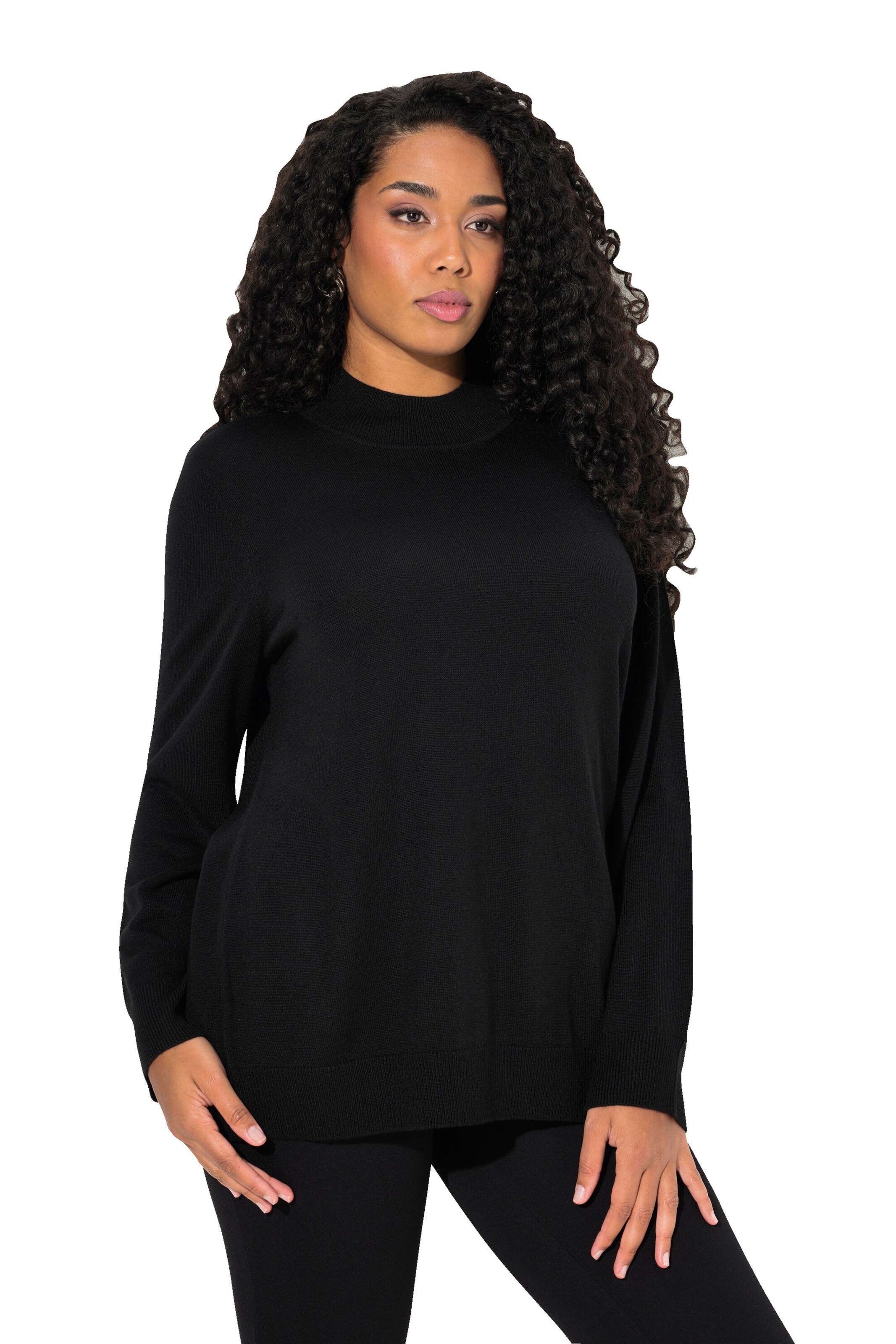 Ulla Popken Pullover in Schwarz: Vorderseite