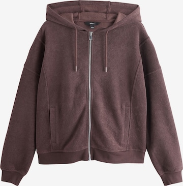Next Fleece jas in Bruin: voorkant