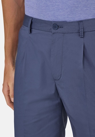 Regular Pantalon à plis Boggi Milano en bleu
