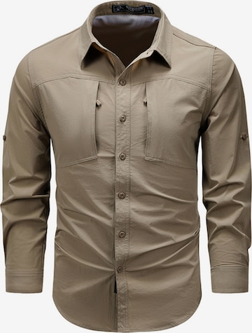 Youthup Button Up Shirt in Green: front