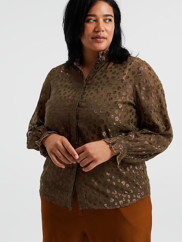 WE Fashion Blouse in Bruin: voorkant