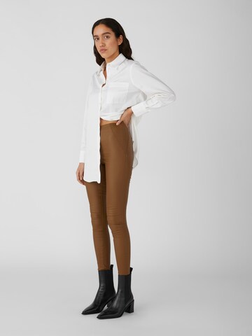 OBJECT Skinny Leggings 'Belle' in Brown