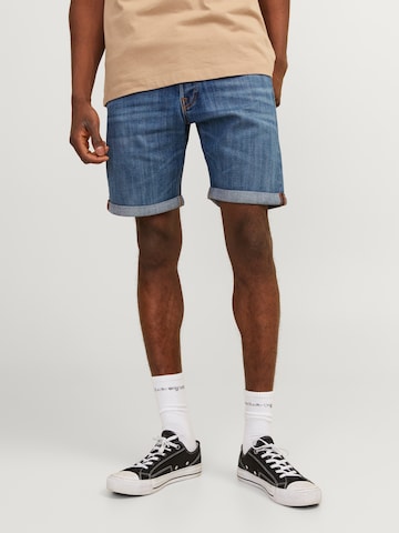 JACK & JONES - Loosefit Calças de ganga 'CHRIS WOOD' em azul: frente