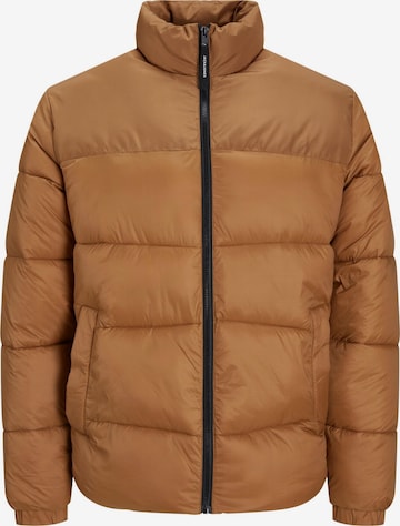 JACK & JONES Winter Jacket in Brown: front