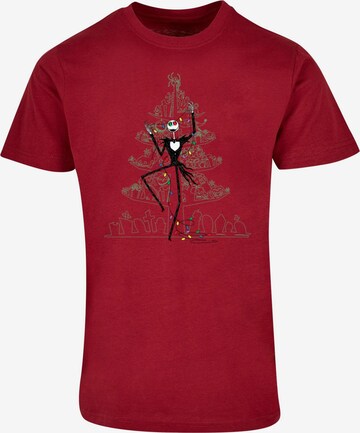 ABSOLUTE CULT Shirt 'The Nightmare Before Christmas - Tree 2' in Red: front