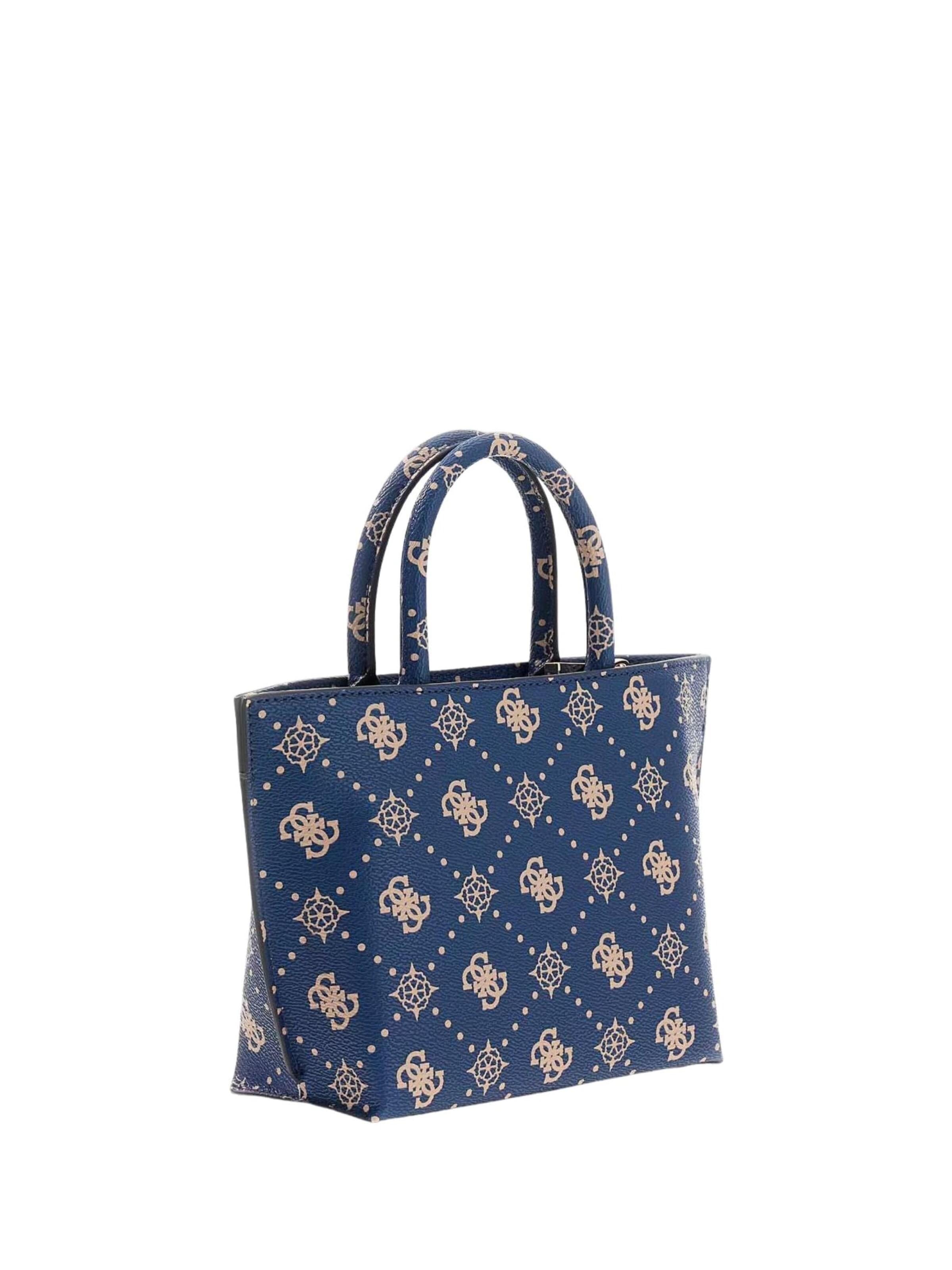 GUESS - Mala de ombro 'Guess Sac Bandoulière Emelie Logo 2 Comp S Navy Logo GP992875' em azul