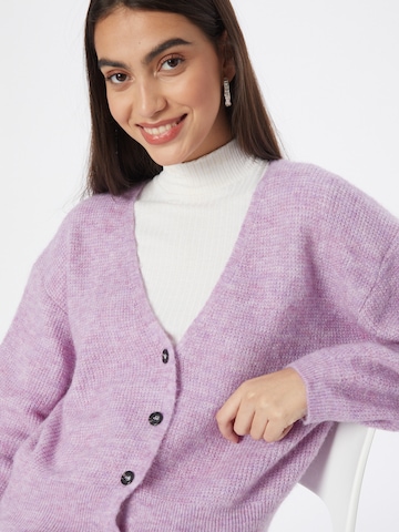 Lindex Knit Cardigan 'Mason' in Purple