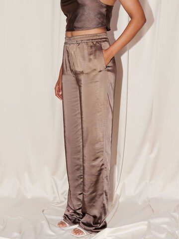 LeGer by Lena Gercke Wide leg Trousers 'Carlotta' in Brown: front