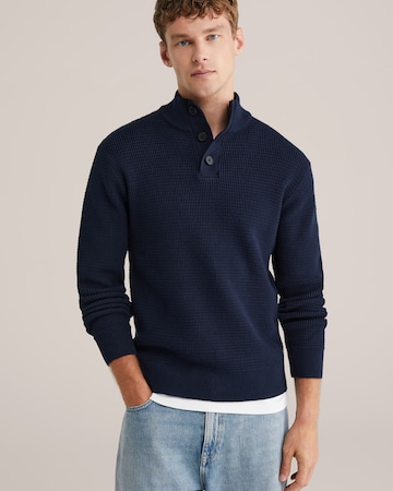 WE Fashion Sweater in Blue: front