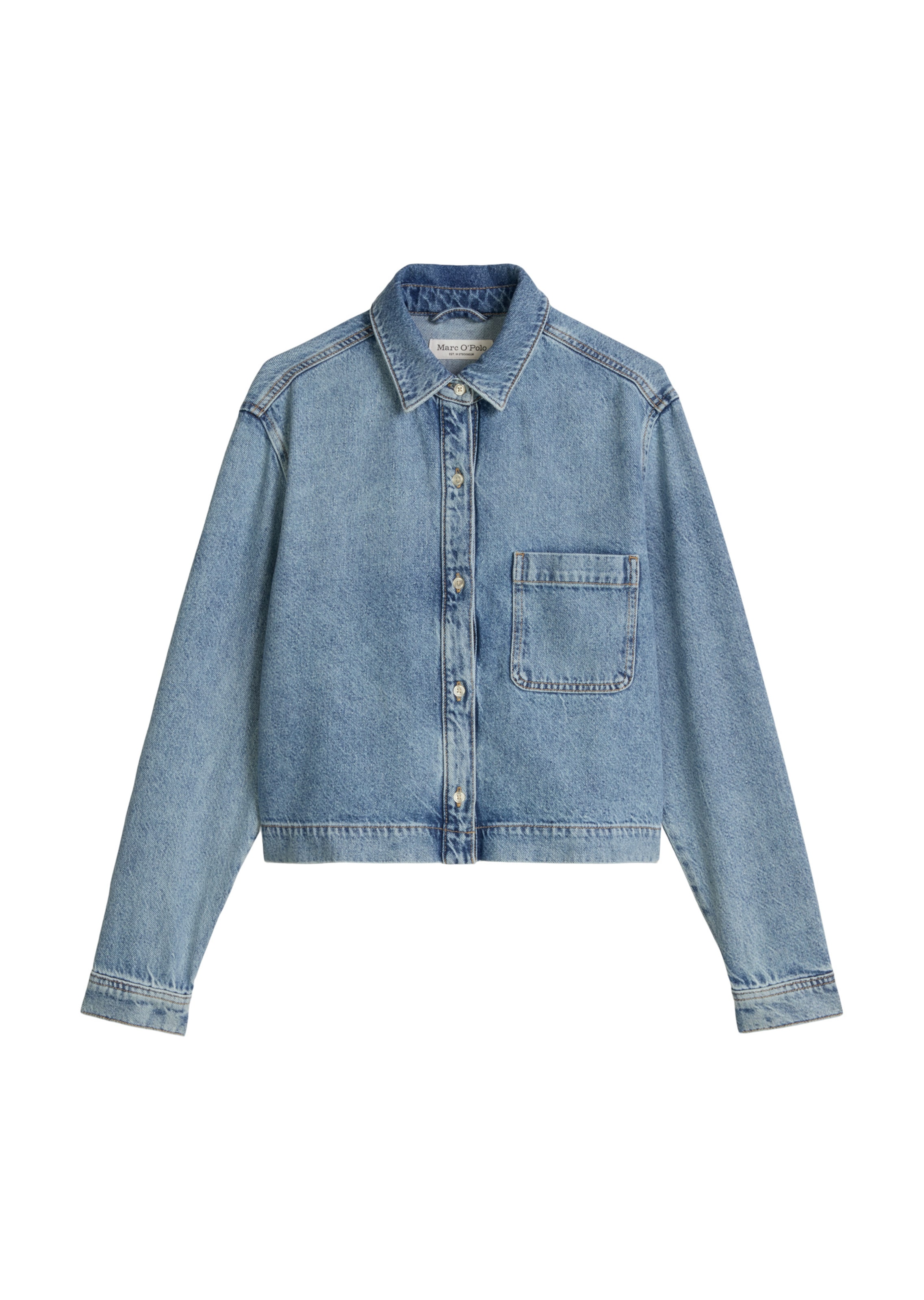 Marc O'Polo Chemisier en bleu clair, Vue avec produit