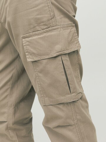 JACK & JONES Tapered Cargobroek 'Ace Tucker' in Beige