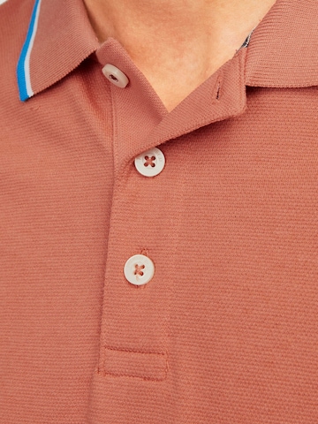 JACK & JONES Regular Fit Poloshirt 'Bluwin' in Orange
