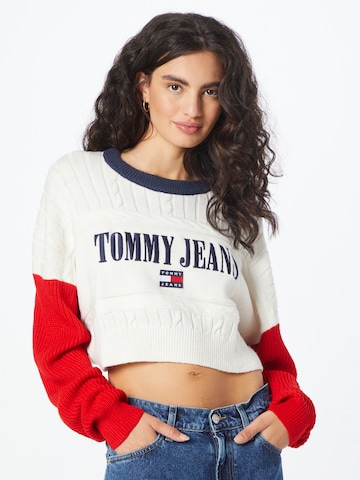 Tommy Jeans Pullover in Weiß: predná strana