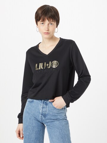 Liu Jo Sweatshirt 'CHIUSA' in Schwarz: Vorderseite