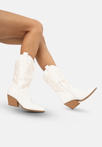 Salinyang Comwboystøvler i hvid: forside