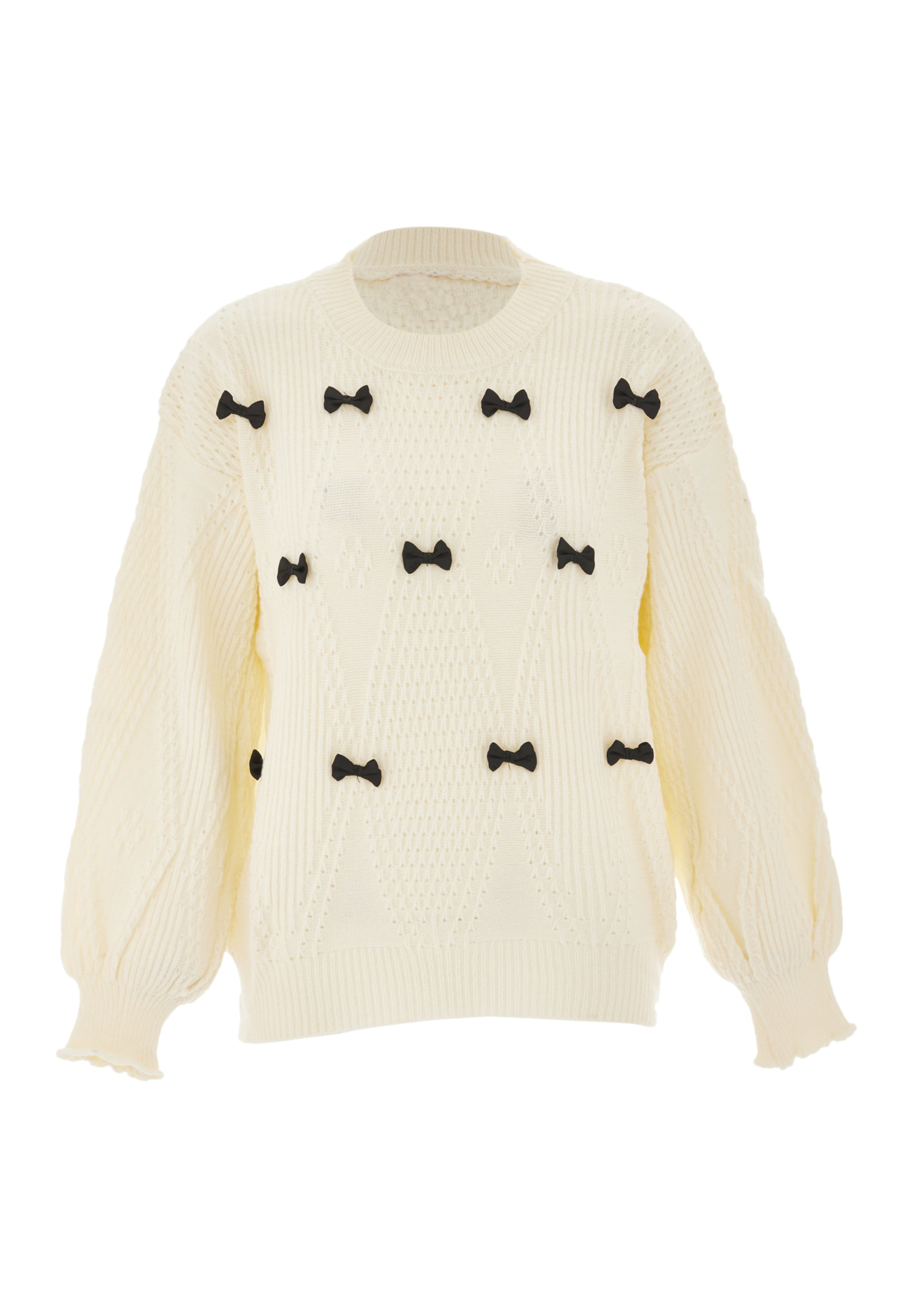 Pull-over swirly en blanc : devant