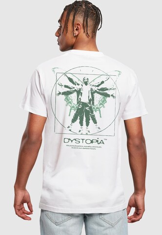 Mister Tee Shirt 'Dystopia' in Wit: voorkant