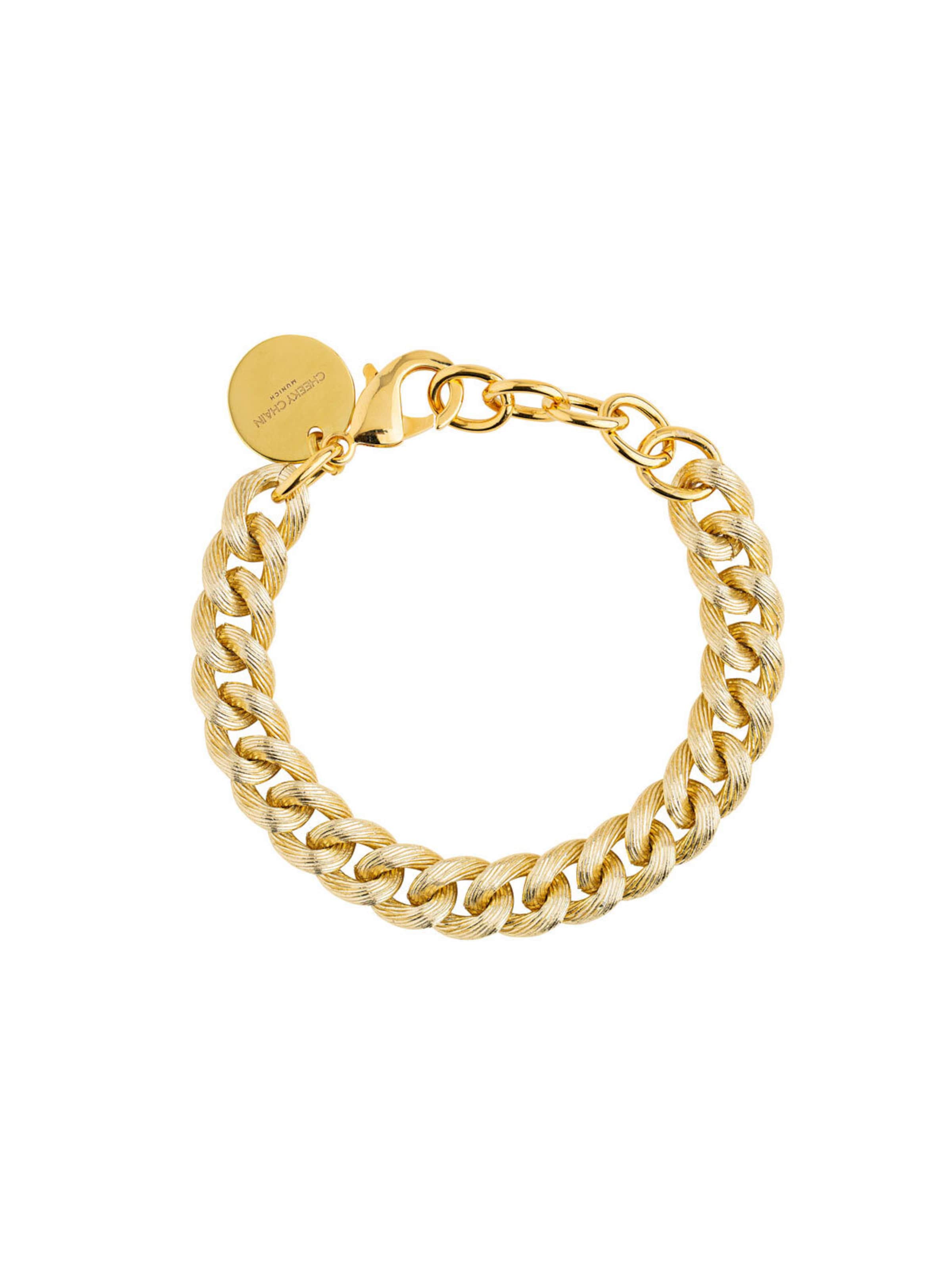Cheeky Chain Munich Armband 'Roxanne' in Goud: voorkant