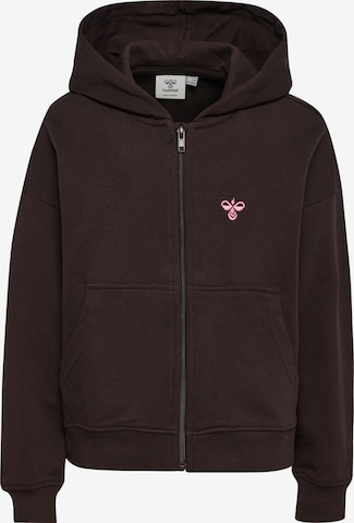 Hummel Zip-Up Hoodie in Brown: front