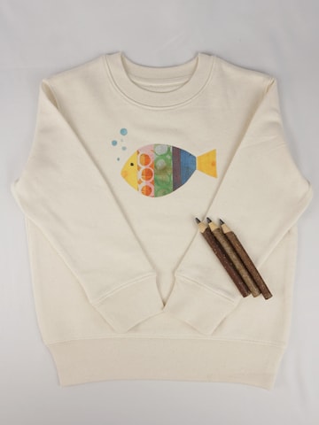 MelaDi Sweatshirt 'Fisch' in White