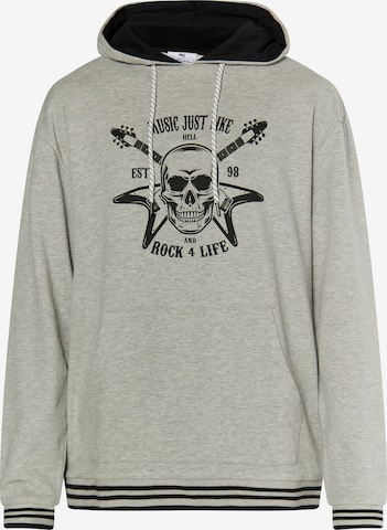 Sweat-shirt MO en gris : devant