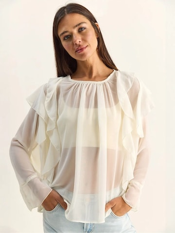 Bianco Lucci Bluza | bela barva: sprednja stran