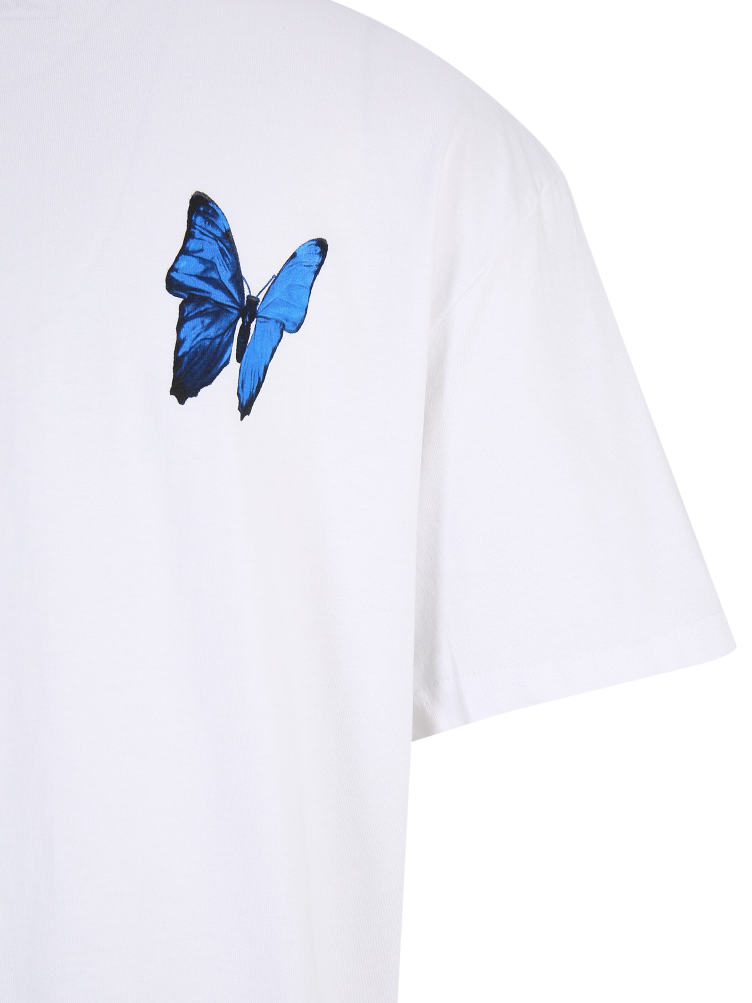 T-Shirt 'Le Papillon' MT Upscale en blanc