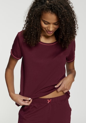 LASCANA - Camiseta para dormir en rojo