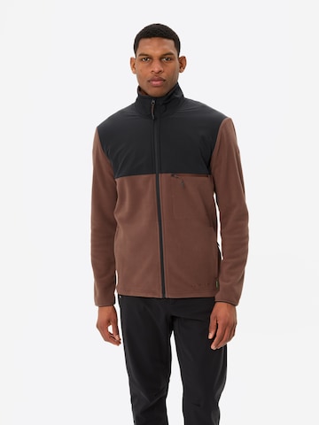 VAUDE Funktionele fleece-jas 'Mineo II' in Bruin: voorkant