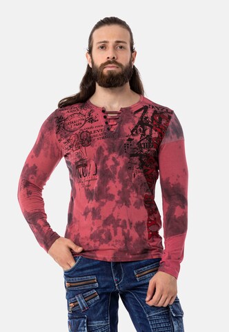 CIPO & BAXX Shirt in Rood: voorkant