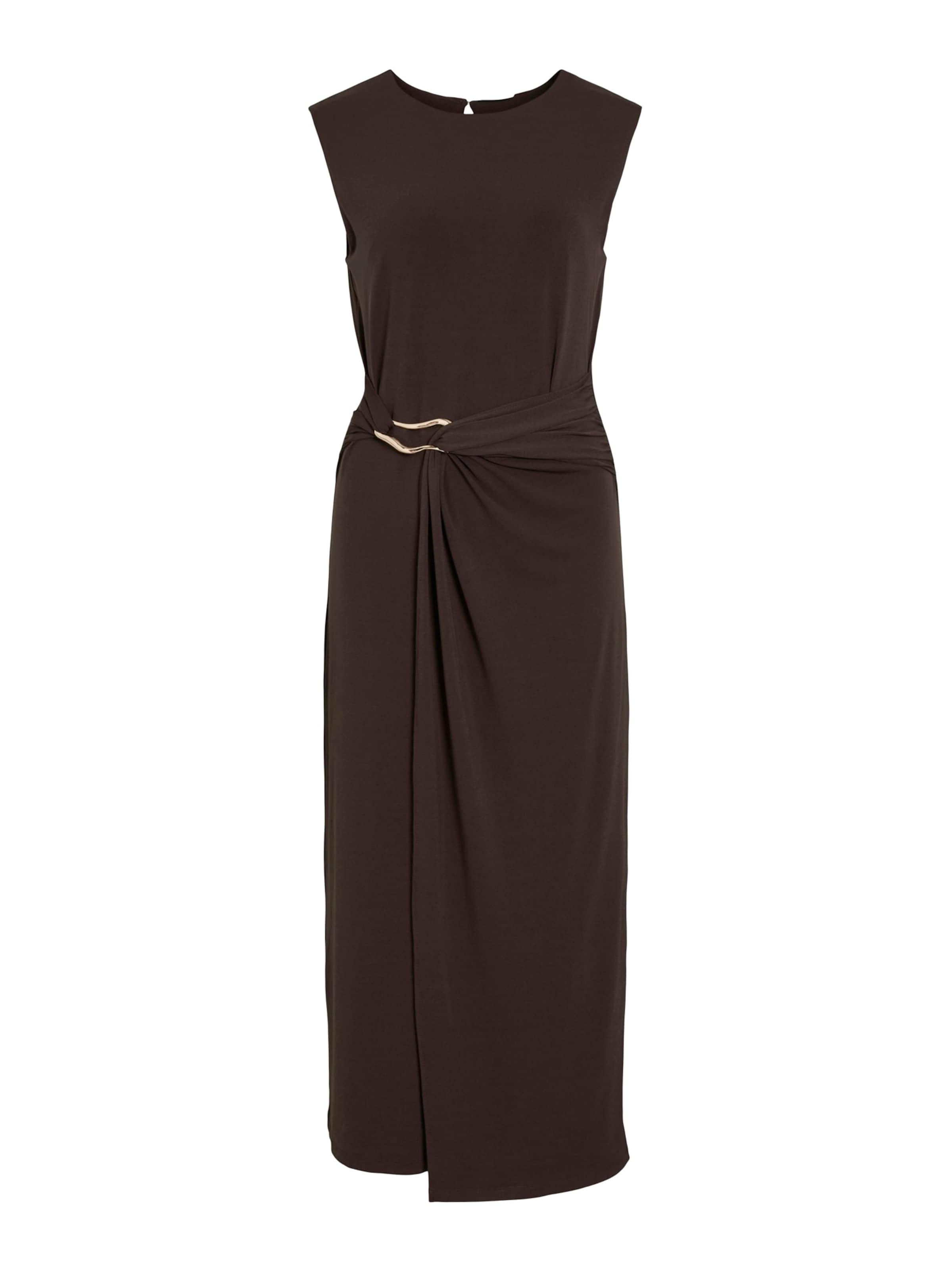 VILA Obleka 'VIJUSTINE' | rjava barva: sprednja stran